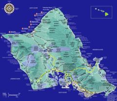 Oahu, Hawaii Tourist Map Oahu, Hawaii Tourist Map