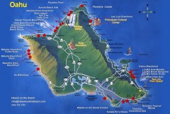 Oahu tourist map