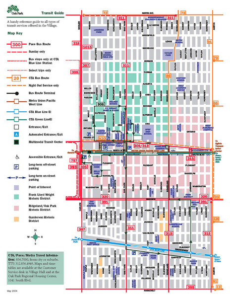 Oak Park Transit Map