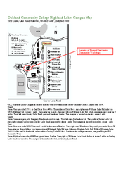 Oakland Community College Highland Lakes Campus Map