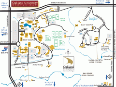 Oakland University Map Oakland University Map