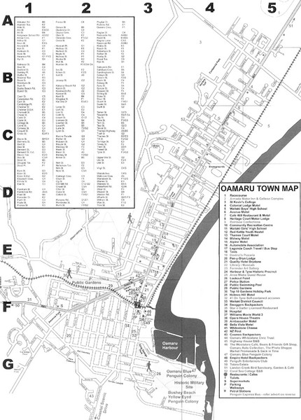 Oamaru Tourist Map