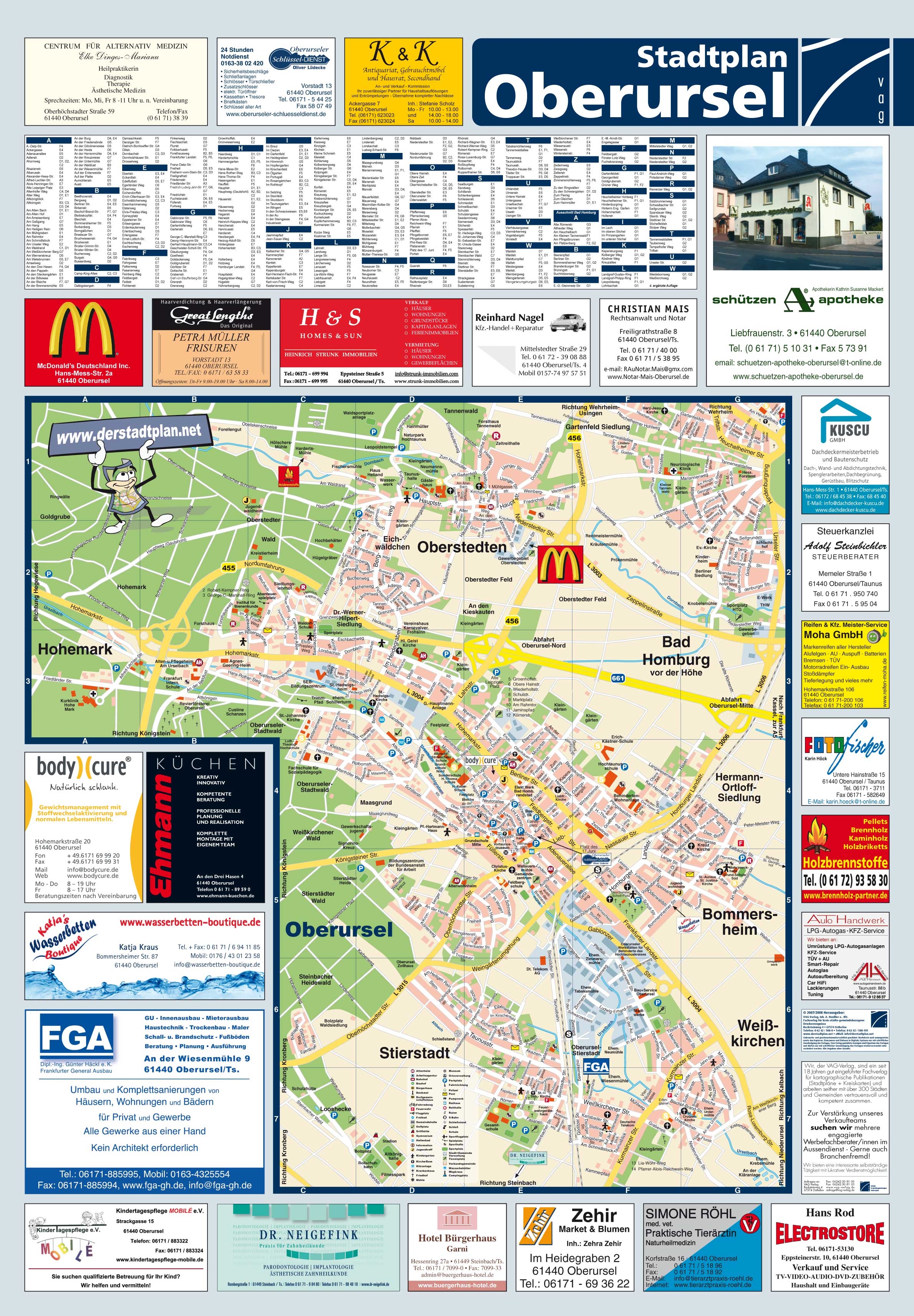 Oberursel Tourist Map - Oberursel Germany • mappery