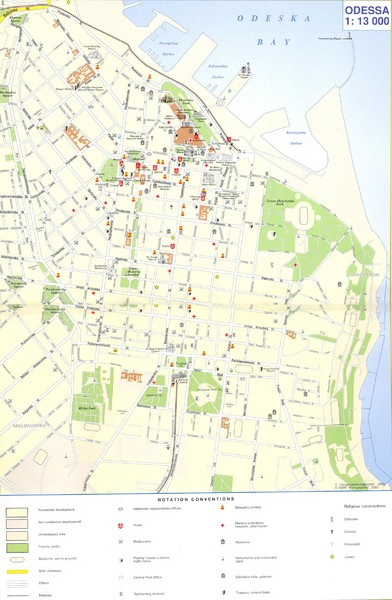 Odesa Tourist Map