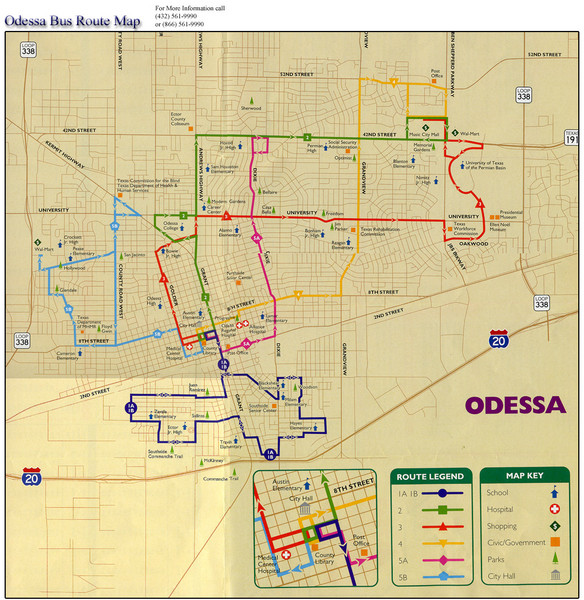 Odessa Bus Route Map