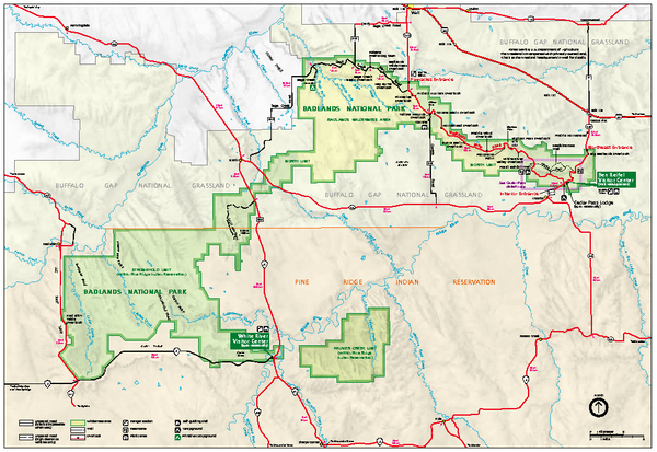 Official Badlands National Park Map