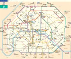 Official Parisian bus map