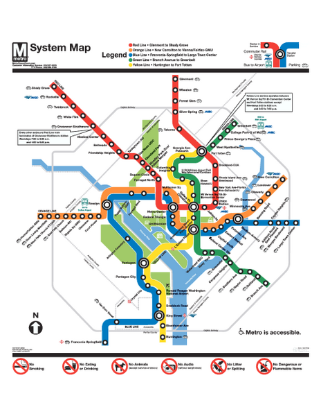 Official Washington Dc Metro Map Washington Dc Mappery