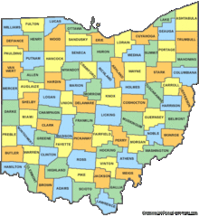 Ohio Counties Map
