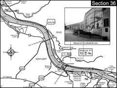 Ohio River at Maysville, Kentucky Map