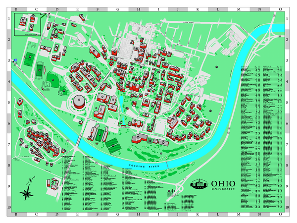 Ohio University Map