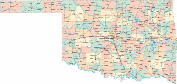 Oklahoma Road Map