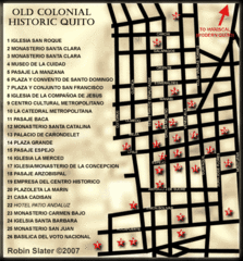 Old Colonial Historic Quito Map