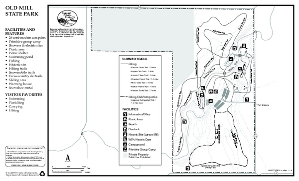 Old Mill State Park Summer Map
