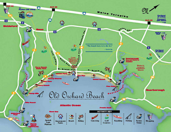 Old Orchard Beach Tourist Map