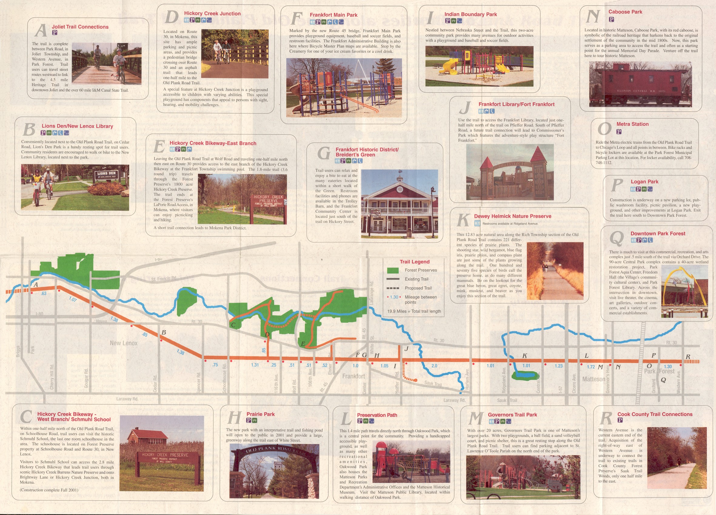 Old Plank Road Trail Map - Joliet Illinois • mappery