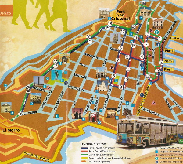 Old Town San Juan and El Morro Map