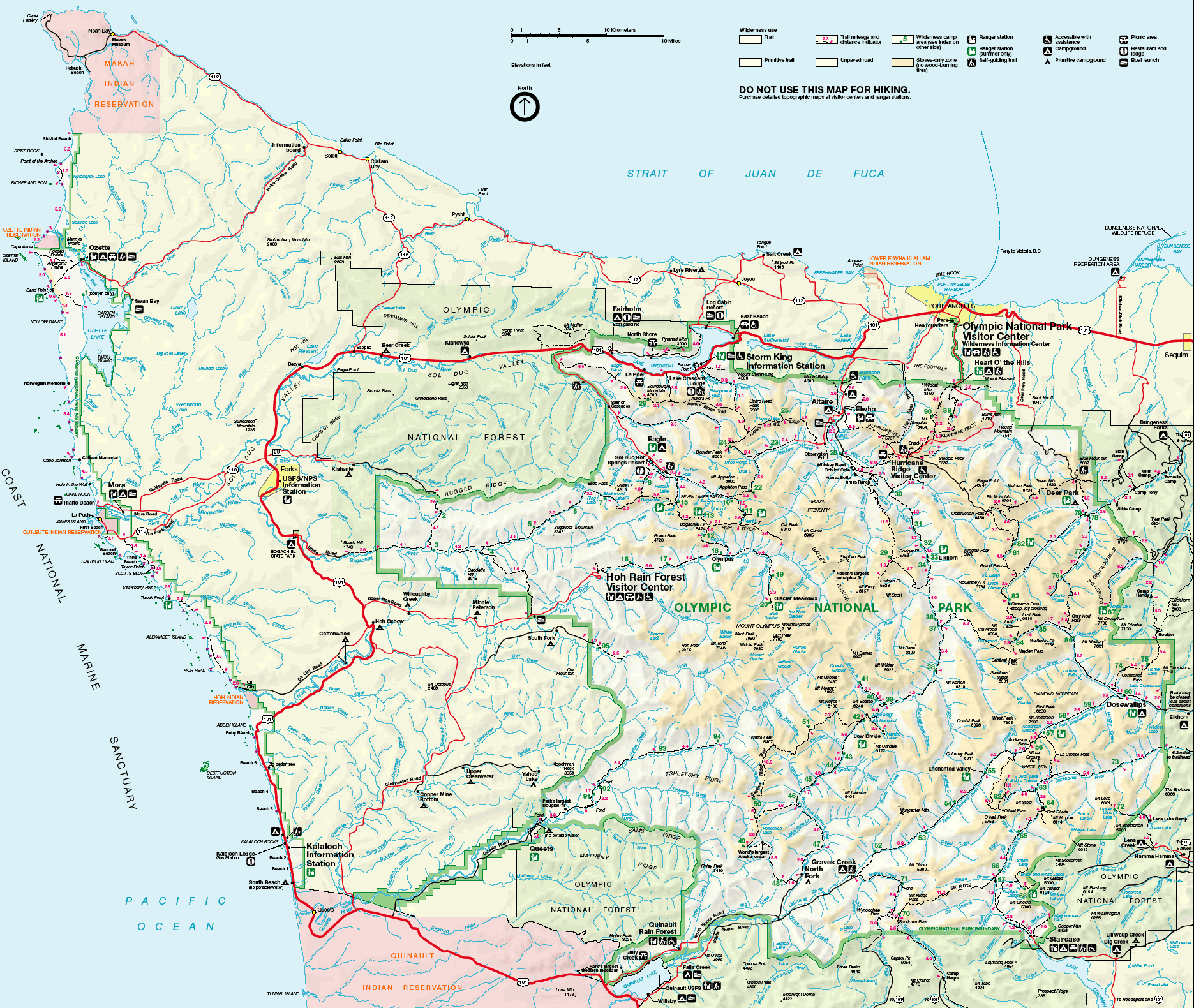 Olympic National Park Map Olympic National Park • mappery