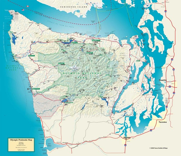 Olympic National Park and Peninsula Map