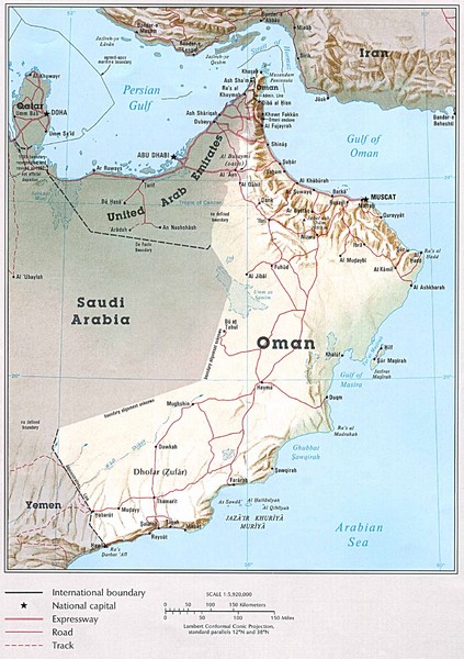 Oman Country Map