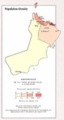 Oman Population Density Map