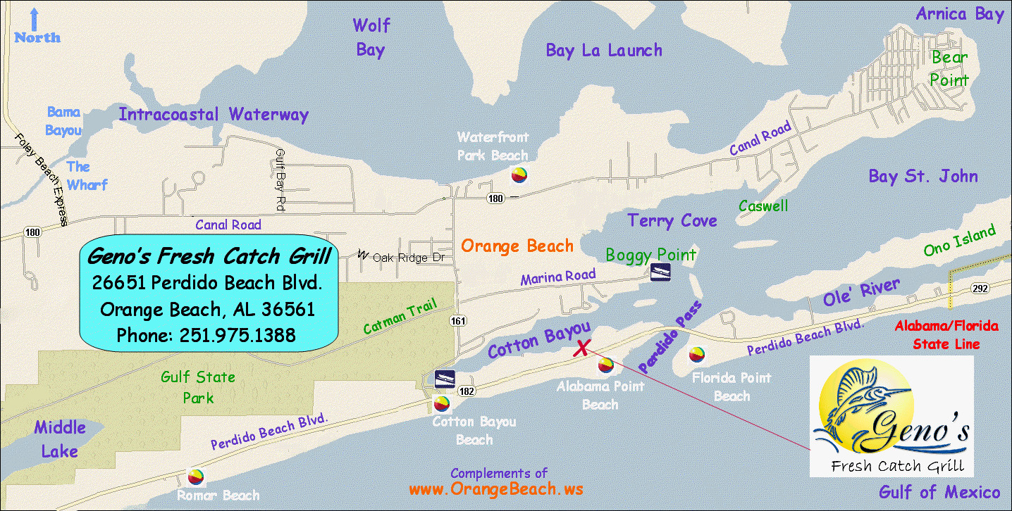 Orange Beach Tourist Map - Orange Beach • mappery