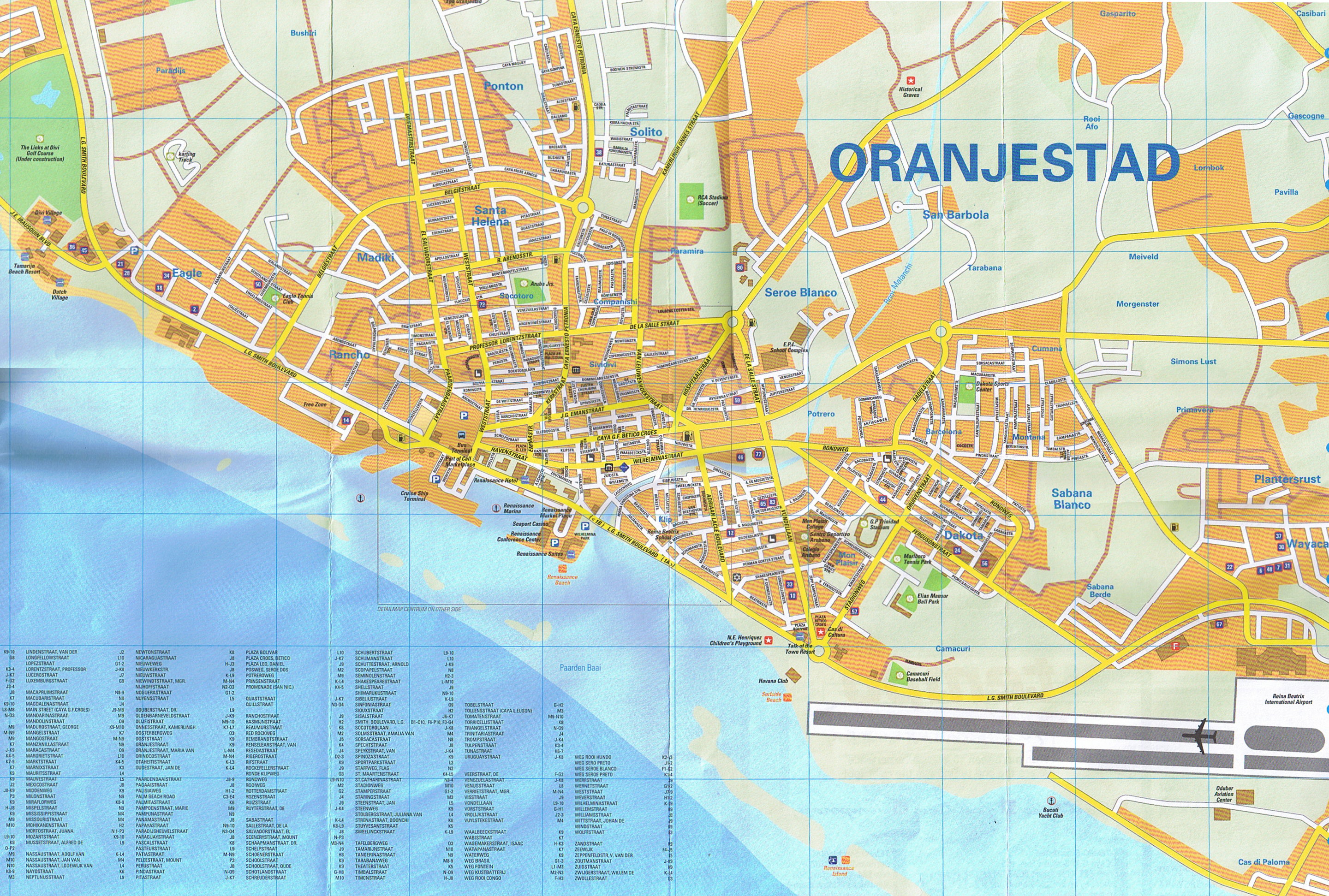 Oranjestad Map • mappery