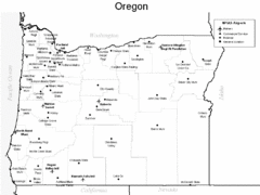 Oregon Airport Map