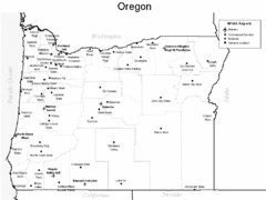 Oregon Airport Map Oregon Airport Map