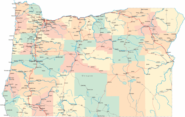 Oregon Road Map