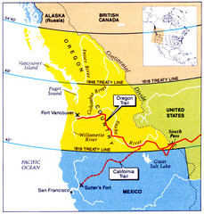 Oregon Treaty Historical map