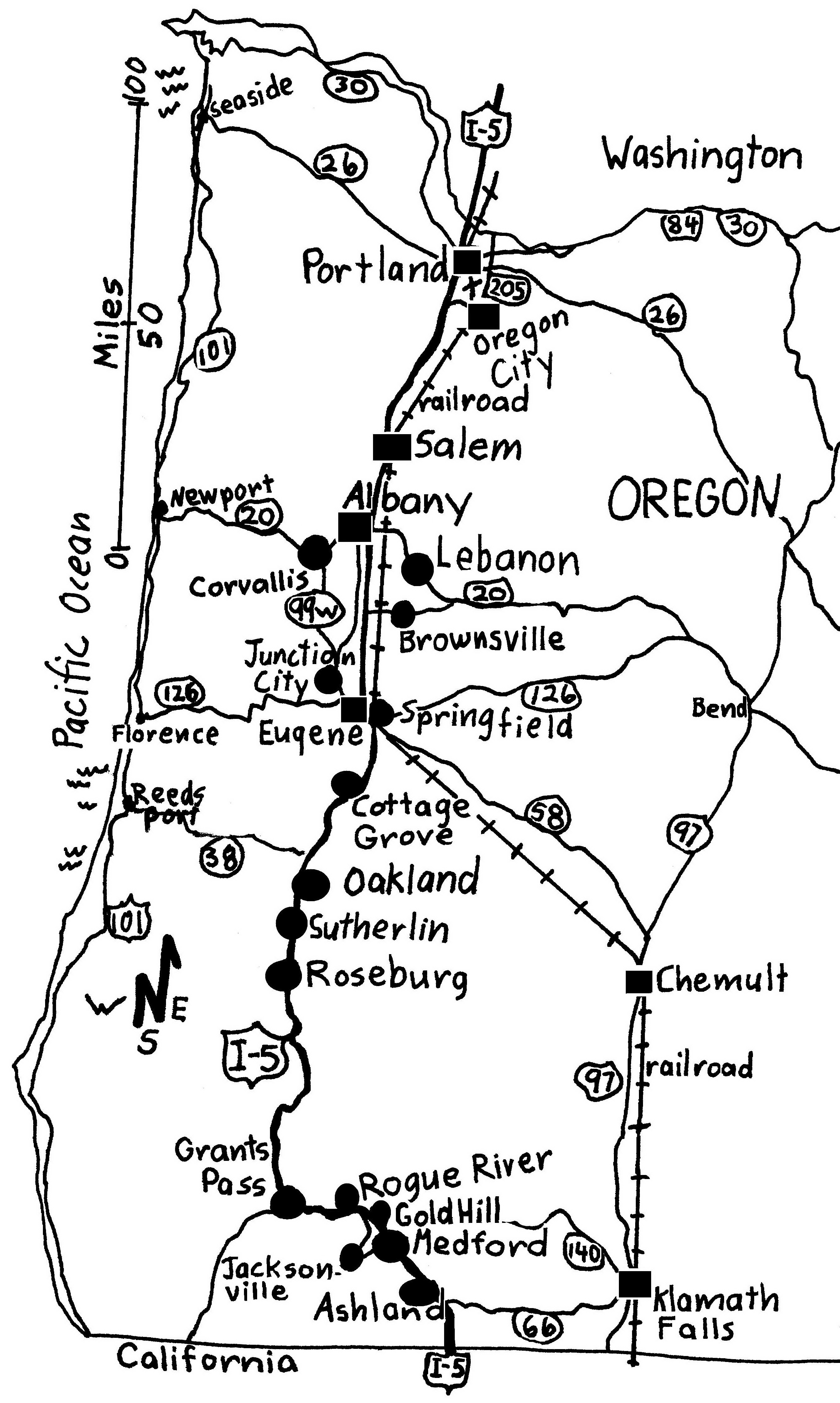Oregon Walks Map Oregon • mappery