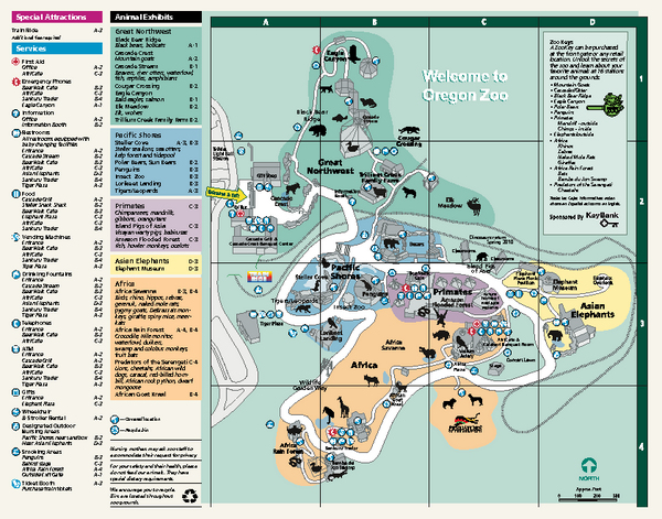 Oregon Zoo Map 2009