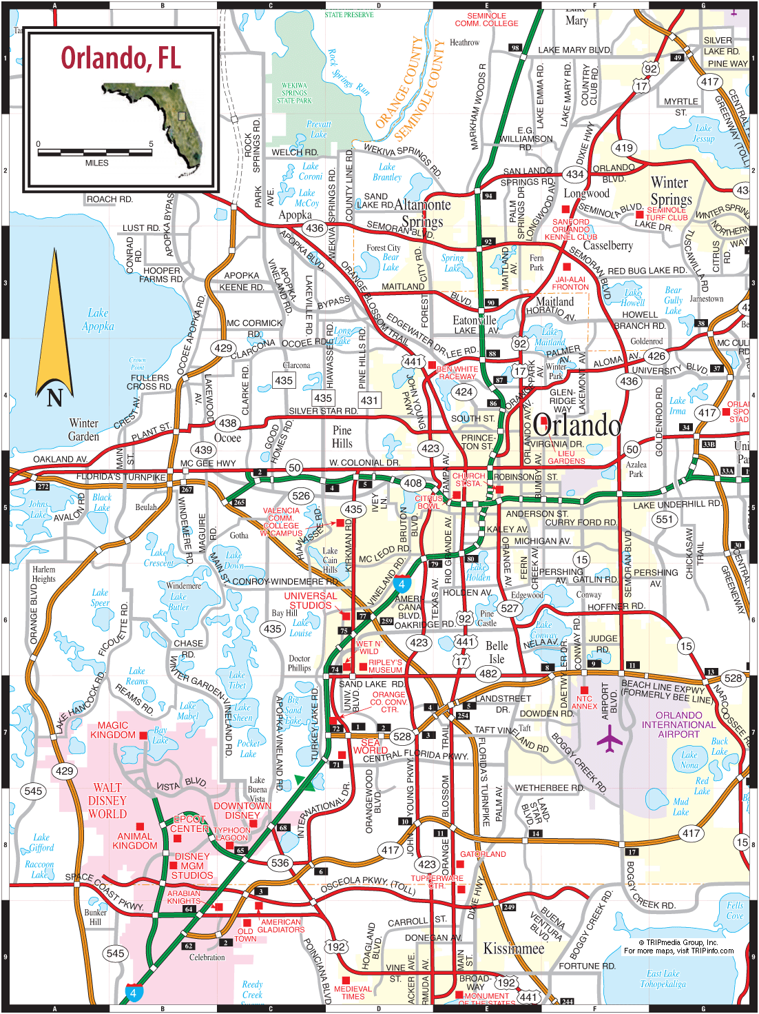 Orlando City Map - Orlando FL • mappery