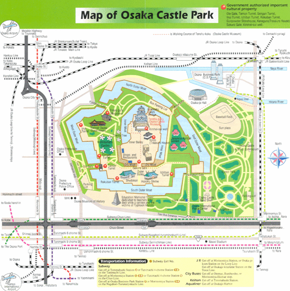Osaka Castle Park Map