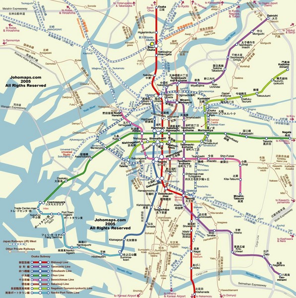 Osaka Transit Map