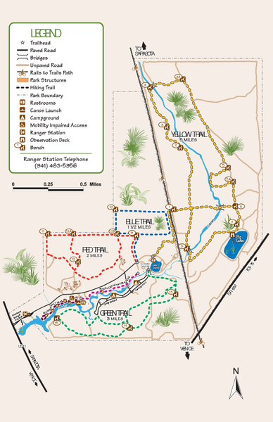 Oscar Scherer State Park Map Oscar Scherer State Park Trail Map - 1843 S Tamiami Trail Osprey Florida •  Mappery