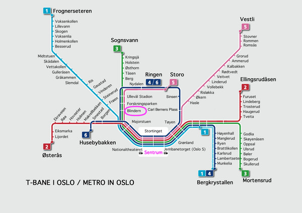 Oslo Metro Map