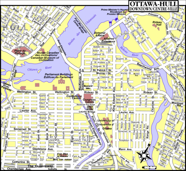 City map Ottawa Canada ai