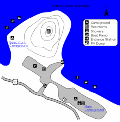 Otter Creek Reservoir Map Otter Creek Reservoir Map