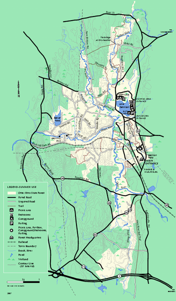 Otter River State Forest summer trail map
