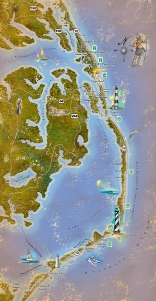 Outer Banks Tourist Map