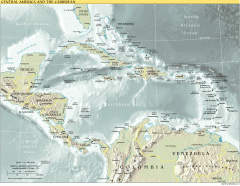 Overview map of Central America and the Caribbean