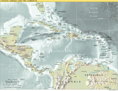 Overview map of Central America and the...