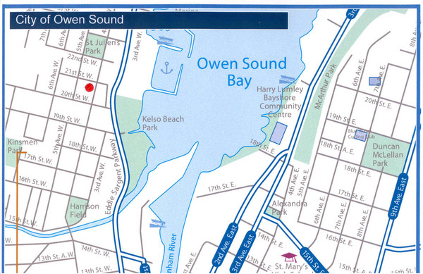 Owen Sound Map