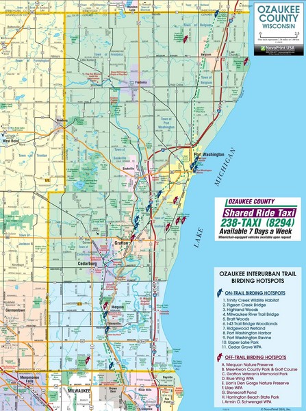 Ozaukee County Interurban Trail Map