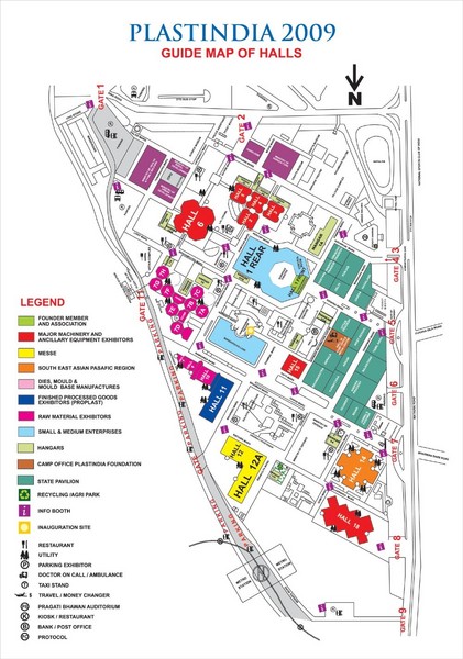 PLASTINDIA Exhibition Guide Map