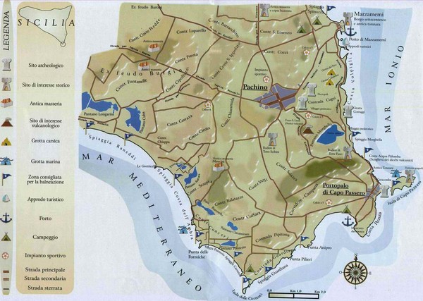 Pachino Tourist Map