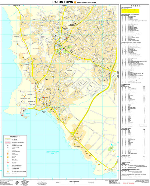 Pafos Tourist Map