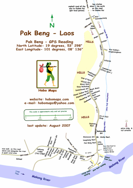 Pak Beng city map